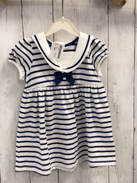 H&M  Kleid  Gr. 68  blau weiße Streifen Matrosenkragen Schlefe 