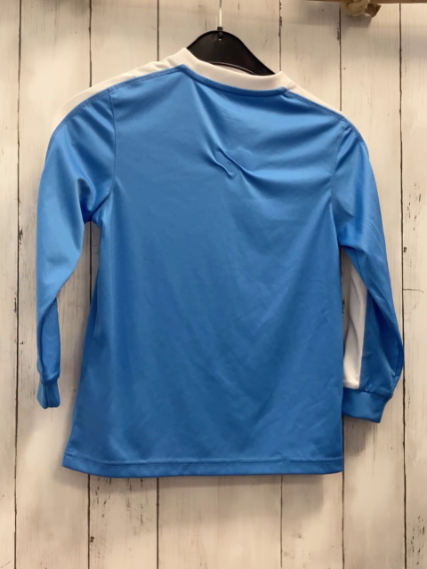 Jako Sportshirt lang  Gr. 128  hellblau weißer Bund + Streifen am Ärmel 