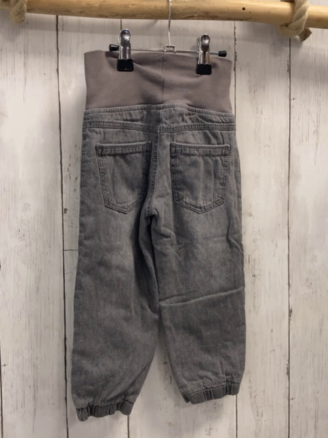   Hose  Gr. 86  hellgrau Jeans gefüttert Stickbund 