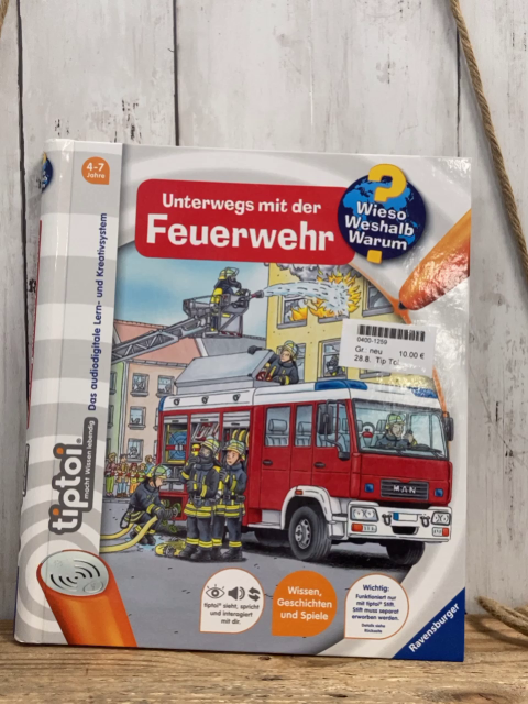 Tip Toi  Pappbuch Unterwegs mit der Feuerwehr 