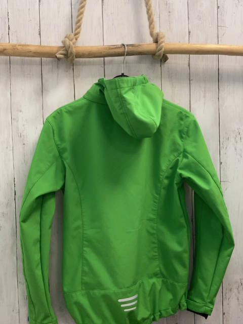 Trollkids  Softshelljacke  Gr. 164  hellgrün blauer Bund Kapuze 