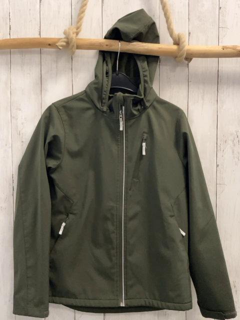   Softshelljacke Gr. 158/164  olvi silber Bund Kapuze 