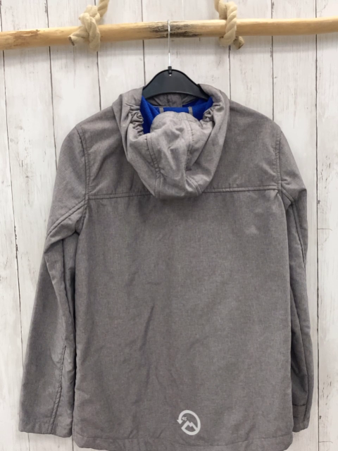  Softshelljacke Gr. 158  grau blauer Reißverschluss