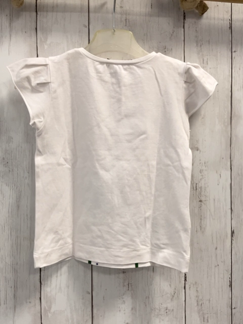  T-Shirt  Gr. 92  weiß Mädchen mit Gießkanne + Blumen 