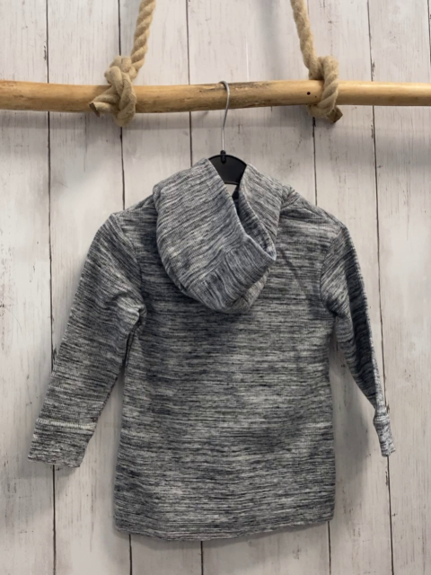 next Pullover Gr. 98  grau meliert Kapuze