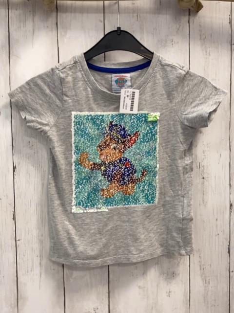 Nickelodeon  T-Shirt  Gr. 98  hellgrau Pailettenbild Paw Patrol 