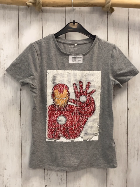 Name it  T-Shirt  Gr. 140  grau Pailettenbild Wendepailetten