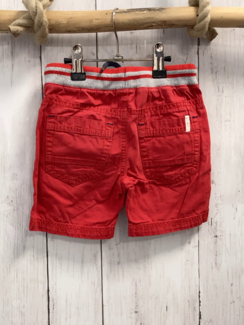 Esprit  Shorts  Gr. 92  rot + grau roter Streifenbund mit dunkelgrauer Kordel 