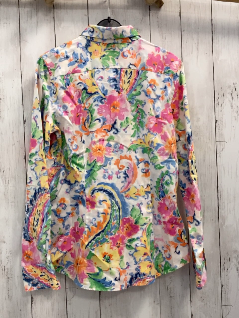 Ralph Lauren  Bluse  Gr. 152  weiß bunte Blumen