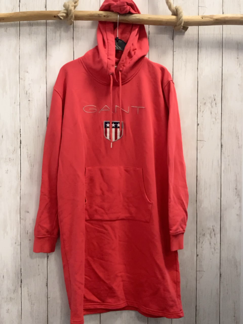 Gant  Kleid  Gr. 158/164  rot Kapuze Wappe Schrift 