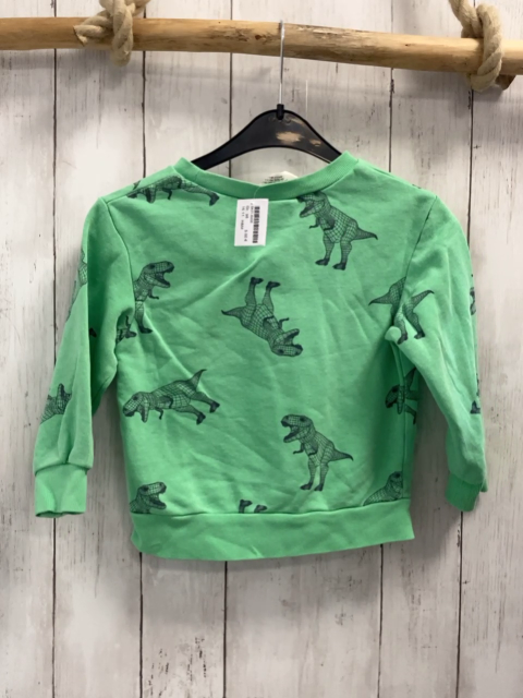 H&M Pullover Gr. 98  grün graue Dinos