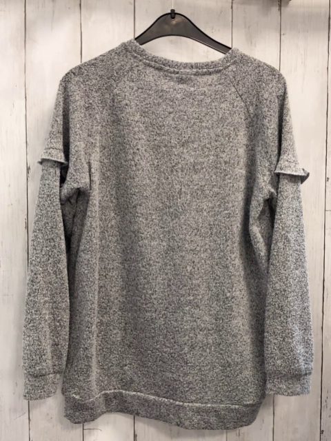 Disney  Pullover  Gr. 158  hellgrau grau meliert Strick Minnie Mouse mit Pailettenschleife 