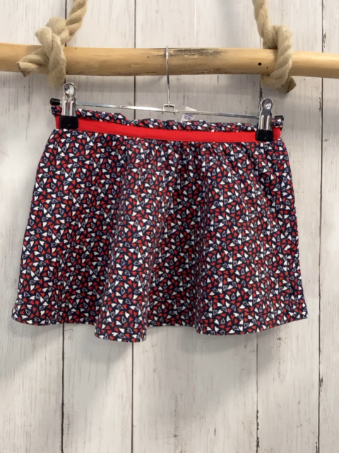 Okaidi  Rock Gr. 104  blau mit rot weißen Herzen 