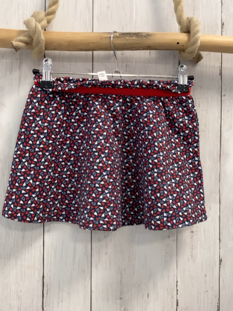 Okaidi  Rock Gr. 104  blau mit rot weißen Herzen 