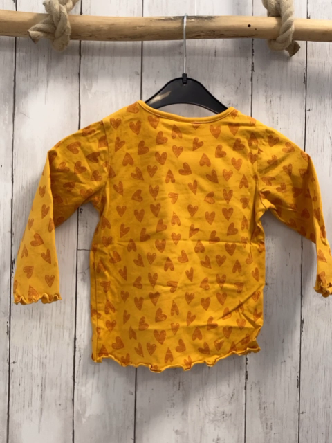 Alana  Langarmshirt  Gr. 92  mais orange Herzen 