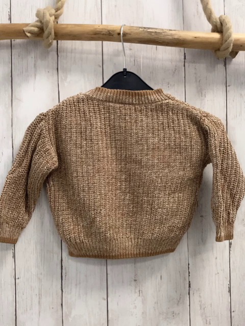 HM& Pullover  Gr. 74  ocker weiß meliert Strick 