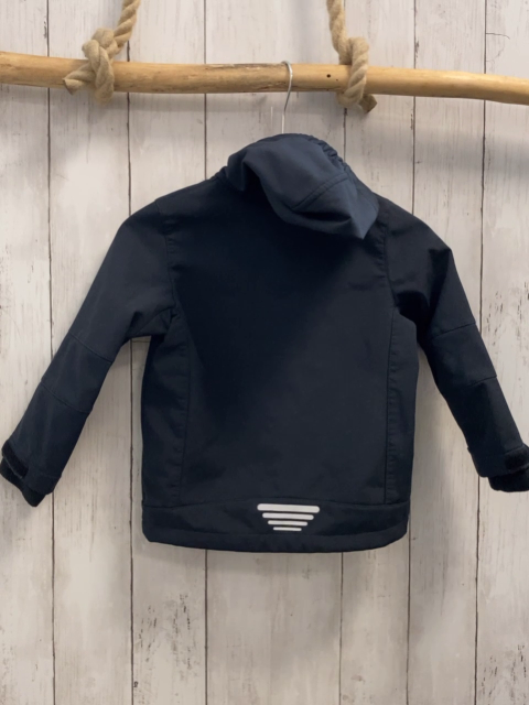 CMP Softshelljacke  Gr. 98  schwarz hellbauer Bund Schrift + Fleecefutter 