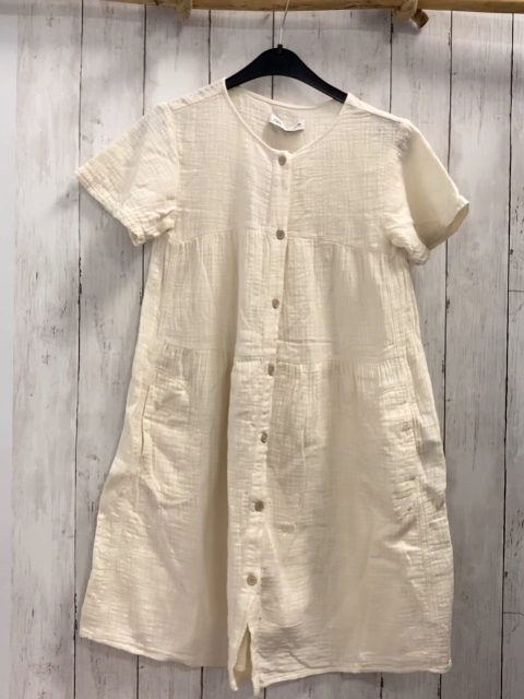 Zara  Kleid  Gr. 134  creme Struktur 