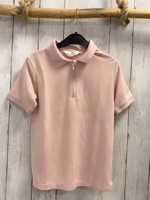 H&M T-Shirt  Gr. 122  rosa Polokragen Reißverschluss 