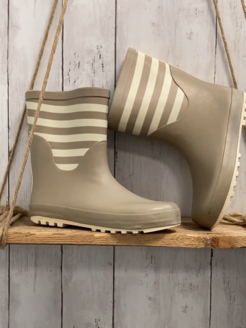  Gummistiefel  Gr. 34  sand beige Streifen