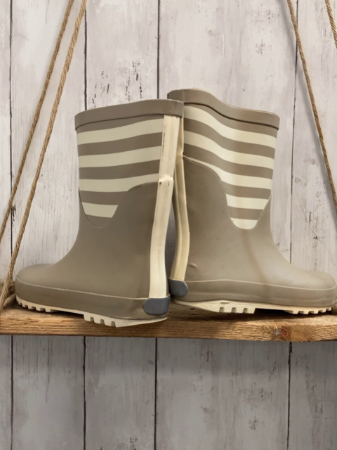   Gummistiefel  Gr. 34  sand beige Streifen