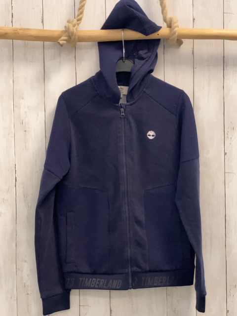 Timberland  Sweatjacke  Gr. 152  blau kapuze Schrift 