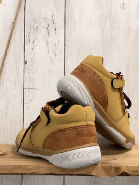 neu Lumberjack  Schuhe  Gr. 33  hellbraun dunkelbraune Schnürsenkel + Bund 