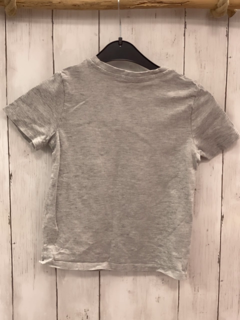   T-Shirt  Gr. 116  grau Wohnwagen Niashorn Schrift 