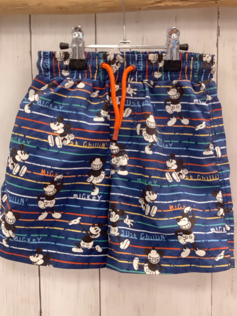 Disney  Badeshorts  Gr. 98  blau bunte Streifen Micky Mouse 