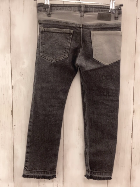 IKKS  Hose  Gr. 110  grau Jeans Umschlag Bund verstellbar 