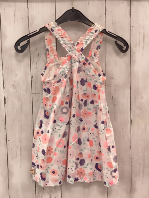 Sergent Major  Kleid  Gr. 104  weiß Blumen Rüschenbund 