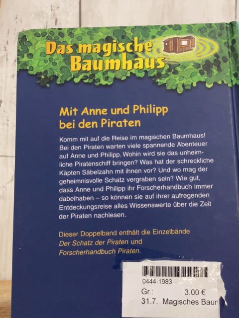 Magisches Baumhaus  Buch Mit Anne und Philipp bei den Piraten 