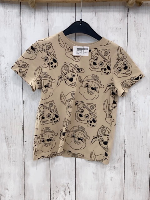   T-Shirt  Gr. 110  beige schwrarzer Druck Paw Patrol