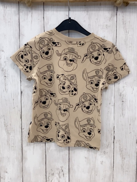   T-Shirt  Gr. 110  beige schwrarzer Druck Paw Patrol