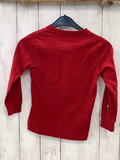   Langarmshirt  Gr. 110  rot Schrift 