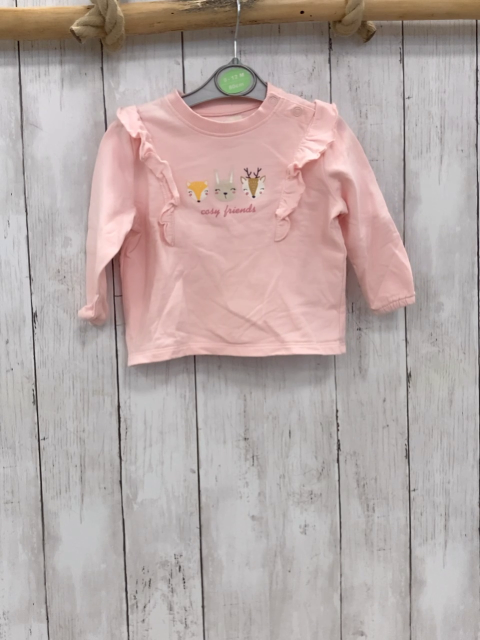 I´m a limited edition  Pullover  Gr. 74  rosa Tierköpfe Rüschen 