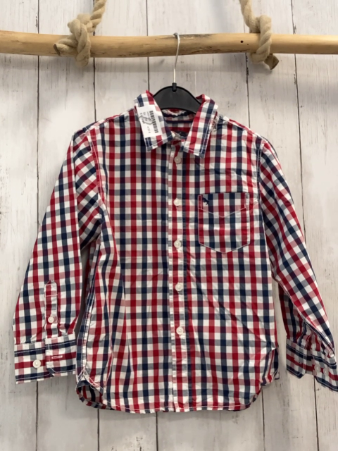H&M  Hemd  Gr. 116  grau rot weiß kariert 