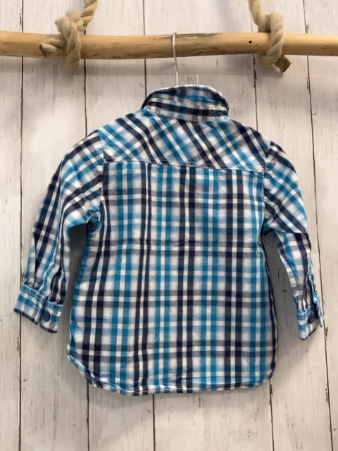 Coccodrillo  Hemd  Gr. 86  türkis blau weiß kariert 