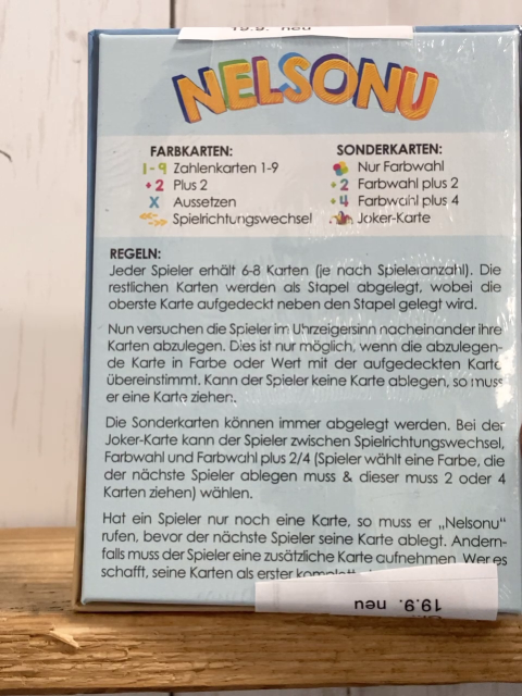 neu  Kartenspiel  Nelsonu Kids CLub 