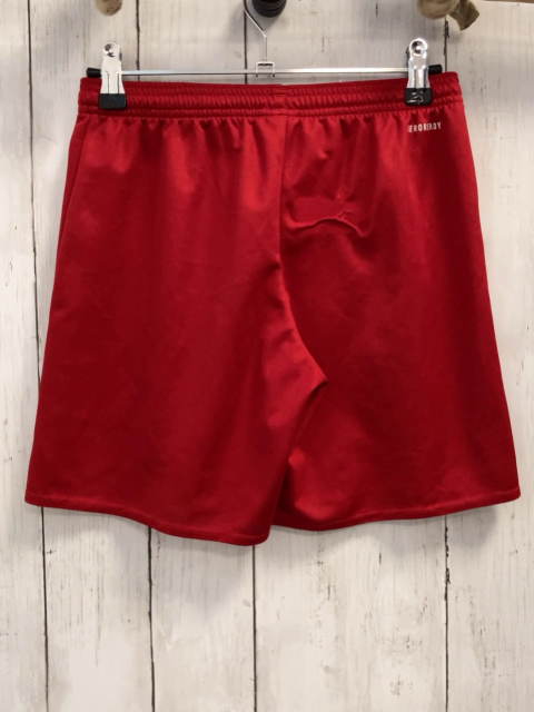 Adidas  Sportshorts  Gr. 152  rot weiße Schrift + weißes Label