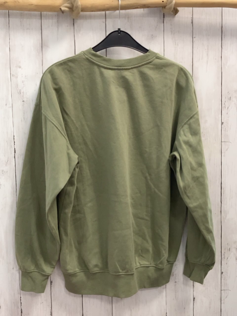 H&M  Pullover  Gr. 158(/164  kiwi Blumen Schrift 