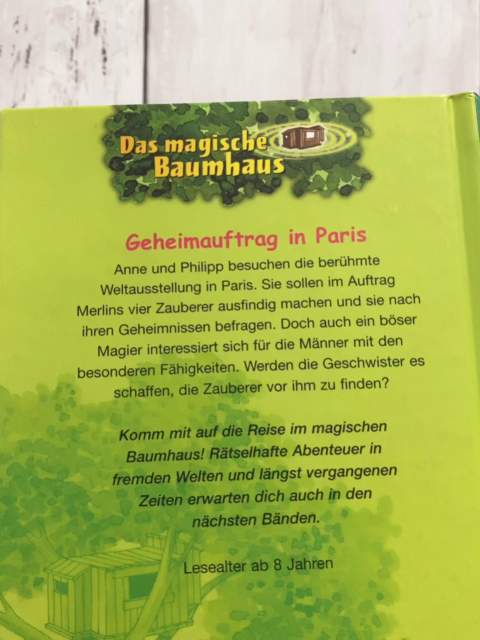Magisches Baumhaus  Buch Geheimauftrag in Paris 