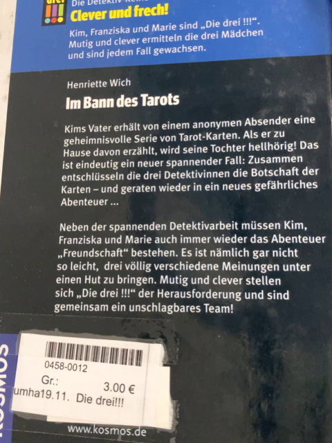 Die drei!!! Buch Im Bann des Tarots 