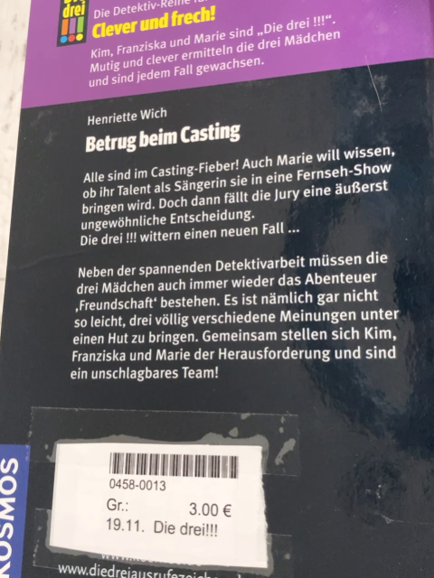 Die drei!!! Buch Betrug beim Carsting 