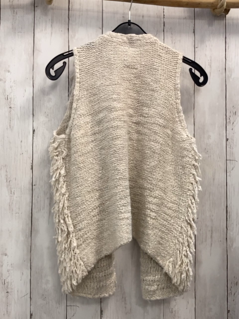 Abercrombie  Weste  Gr. 158/164  beige Vorderteil mit Fransen 