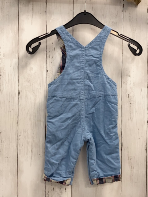 Sergent major  Latzhose  Gr. 68  hellblau Kord gefüttert karierter Umschlag + Futter