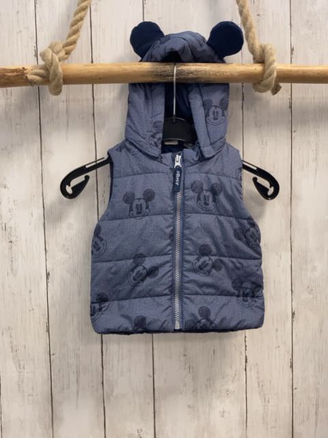 H&M  Winterweste  Gr. 74  blau Kapuze mit Ohren Micky Mouse 