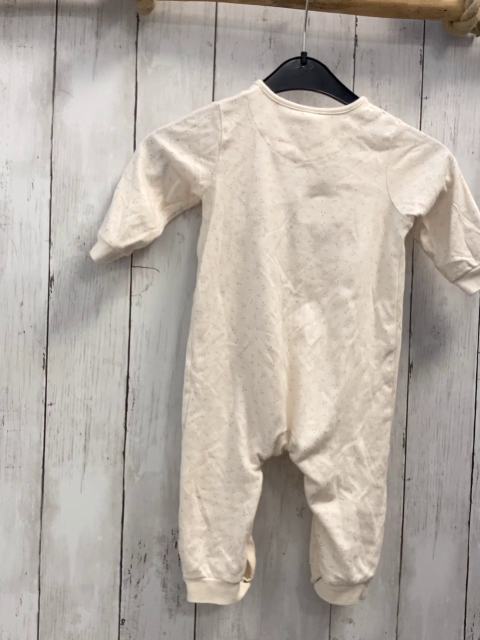  Schlafanzug Gr. 74  weiß rosa Punkte Hase