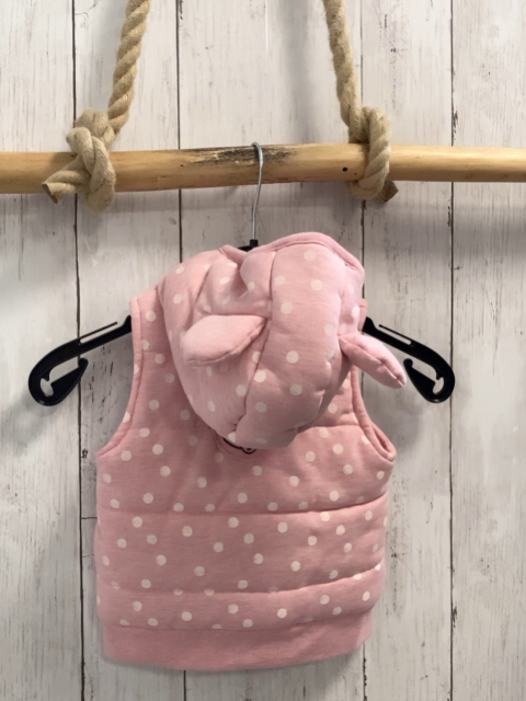 Disney  Weste  Gr. 74  rosa weiße Punkte Kapuze mit Ohren Minnie Mouse 