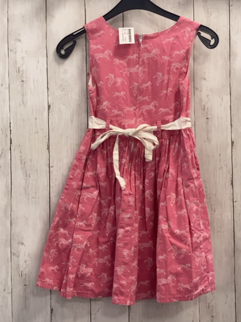 Bob der Bär  Kleid  Gr. 122  rosa weiße Zebras weißes Gürtelband 